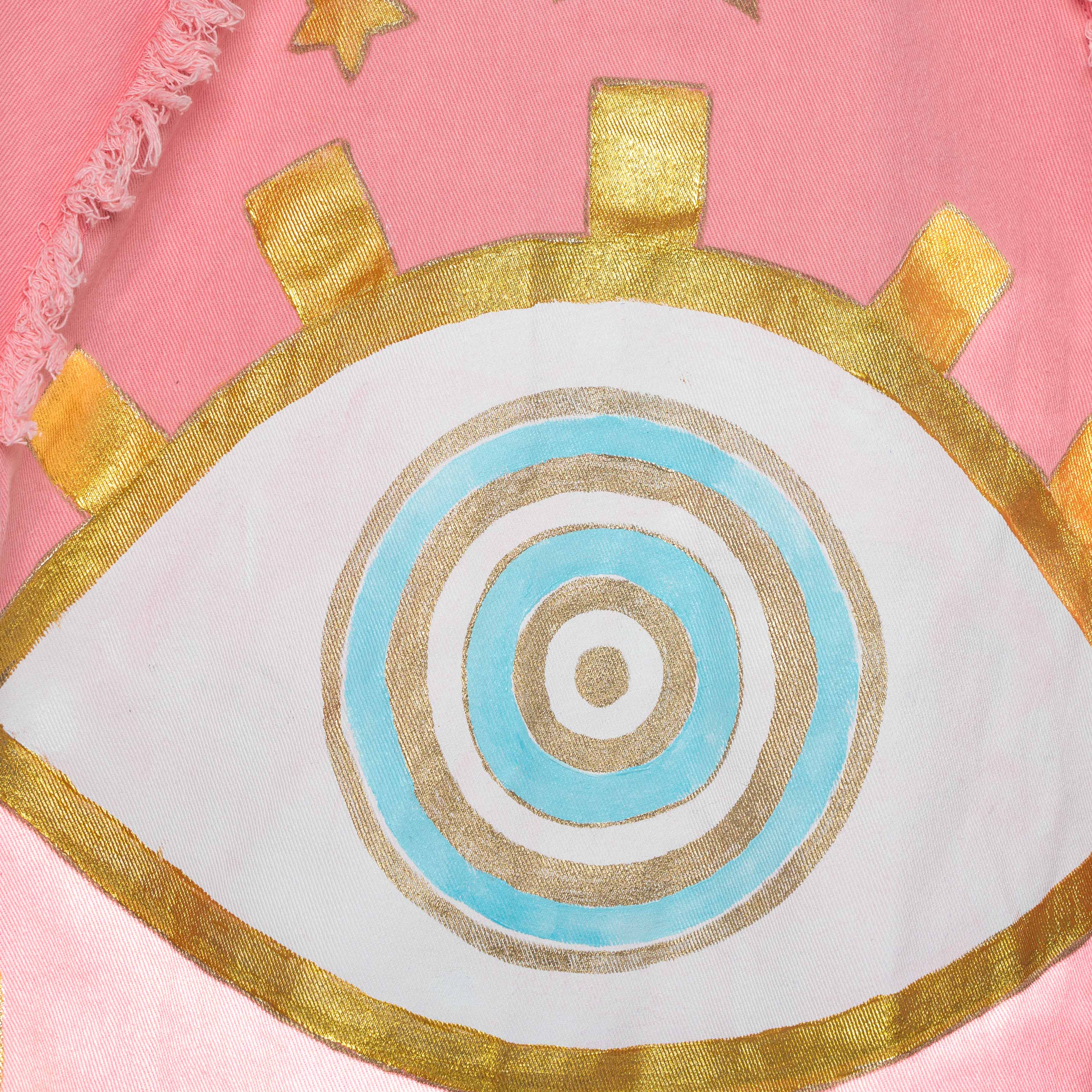 Sadhana Bruçó Pink Jacket Evil Eyes Gold