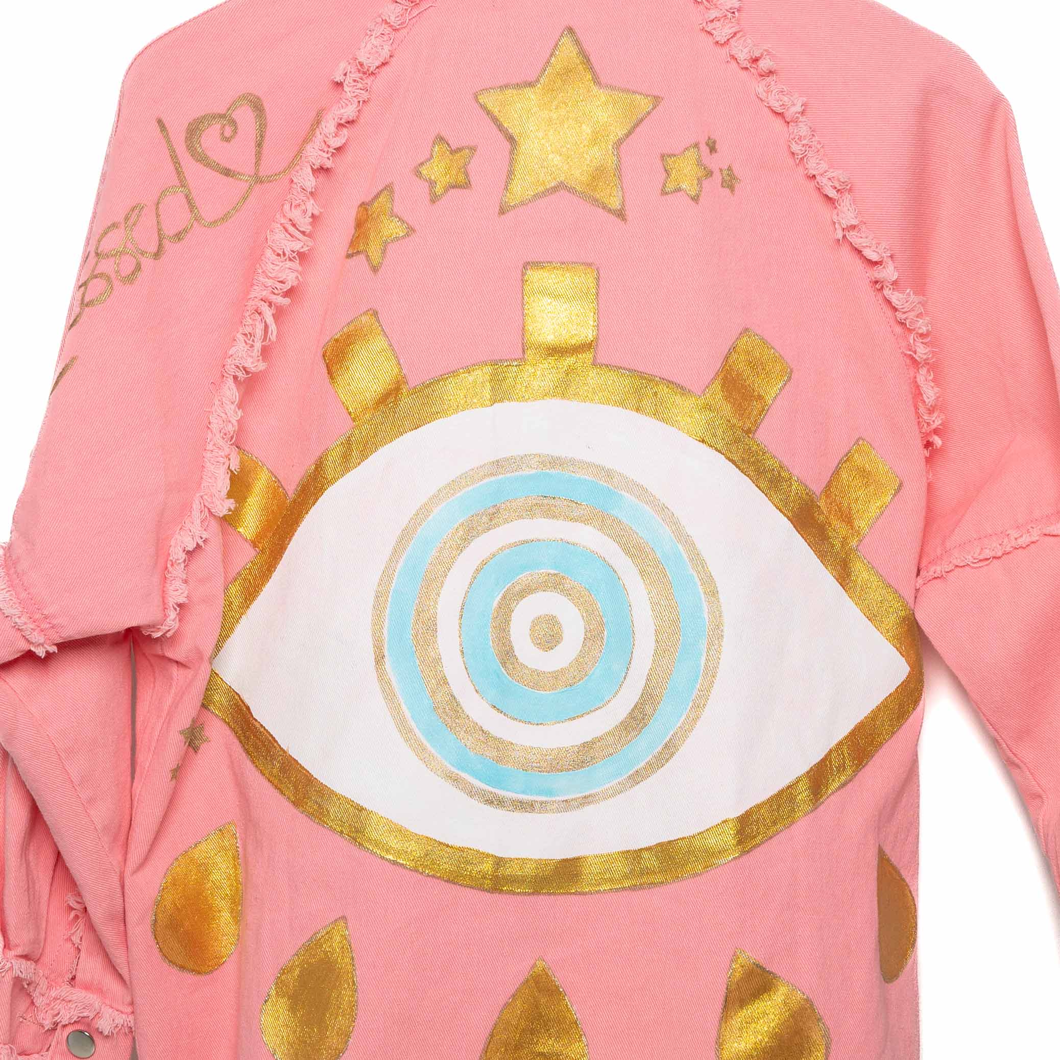 Sadhana Bruçó Pink Jacket Evil Eyes Gold