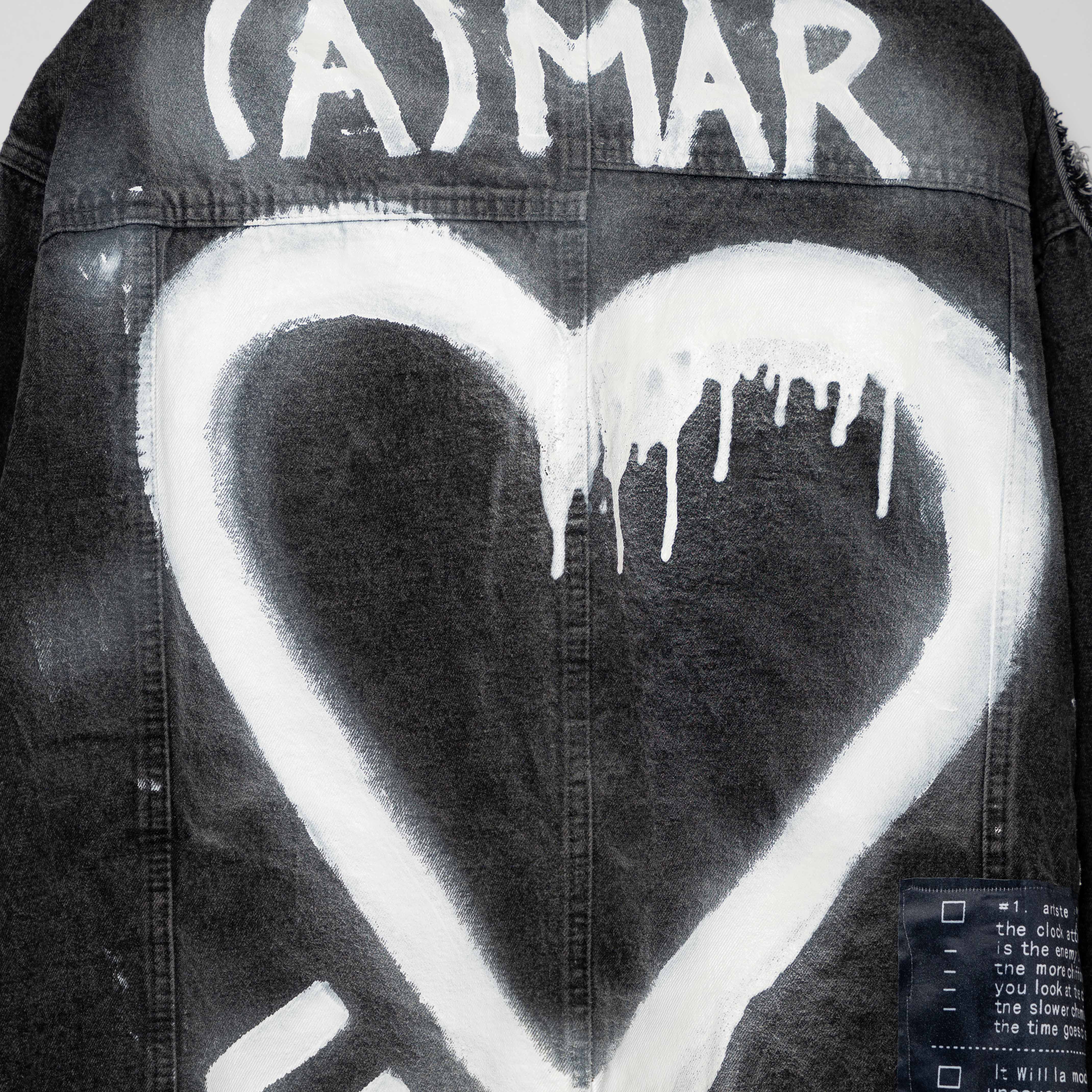 Sadhana Bruçó Black Jacket with Art (A) Mar in Spray Painting