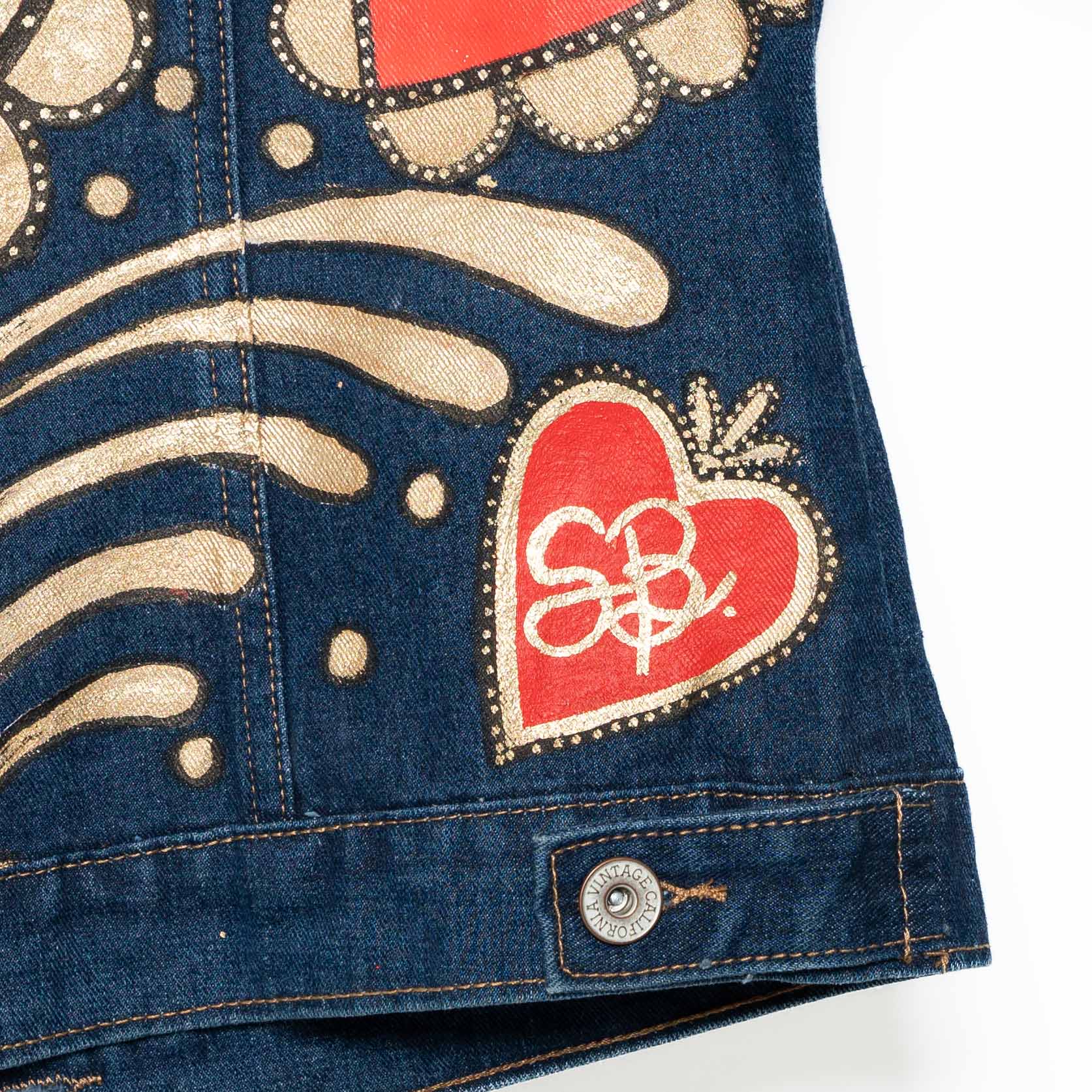 Hand-Painted Jacket - Milagritos & Sacred Heart Design